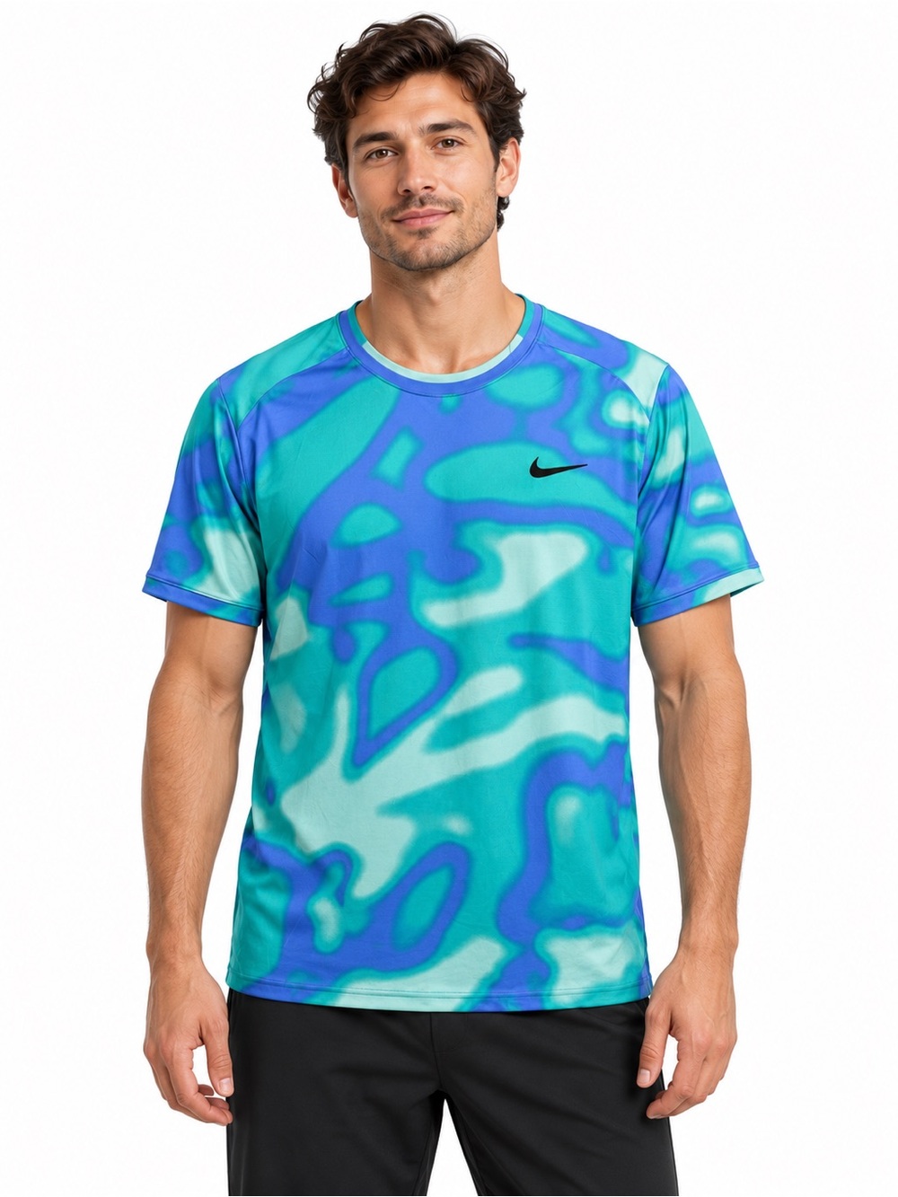 Nike Court Teal and Blue Dryfit Shirt